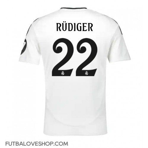 Dres Real Madrid Antonio Rudiger #22 Domáci 2024-25 Krátky Rukáv